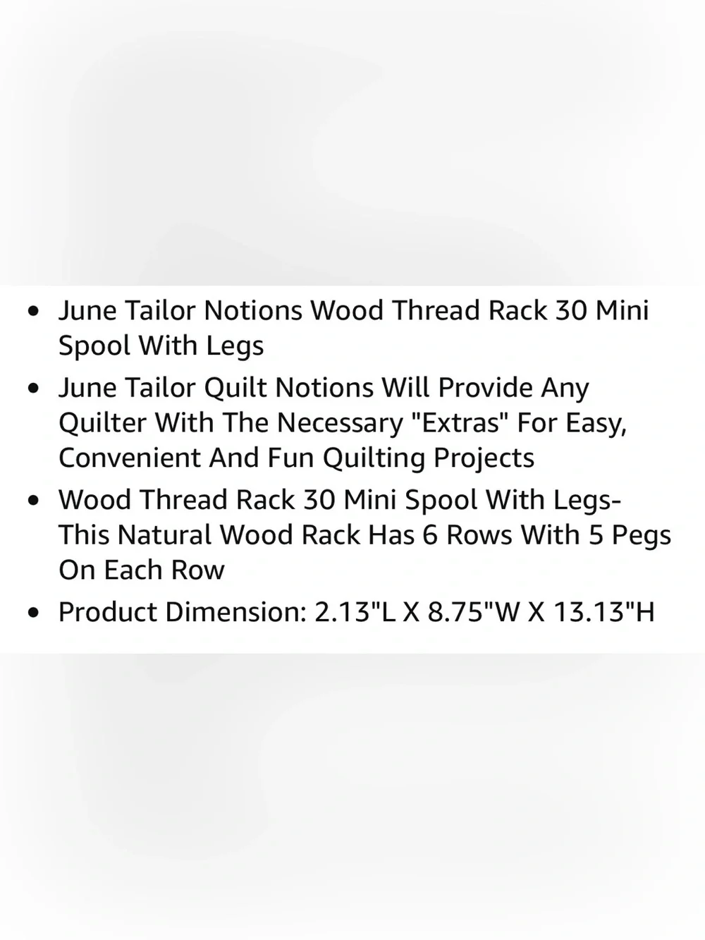 Natural Wood Thread Rack - Light Wood Finish